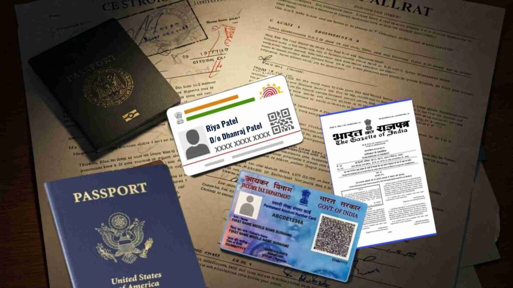 Gazette Notification for Name Change in Passport