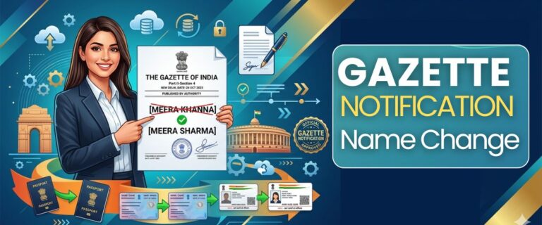 Gazette Notification for Name Change Process ( advocate advice )